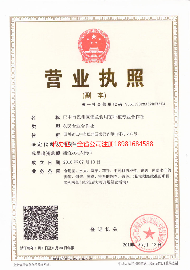 枝江枝江伟兰食用菌种植专业合作社